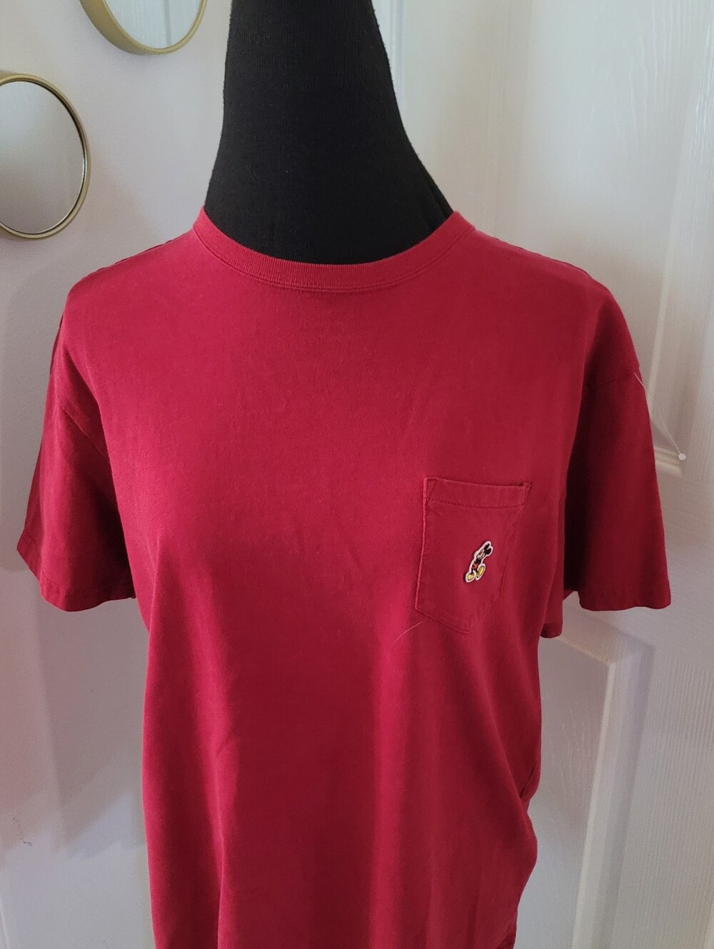 Vintage Walt Disney World Mickey Mouse Men's Crewneck Pocket T‑Shirt Medium